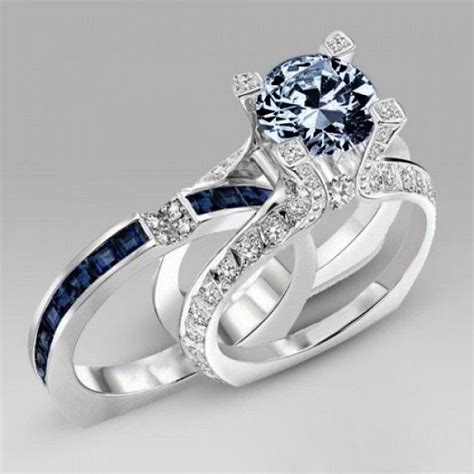 navy blue diamond ring|blue diamond wedding rings.